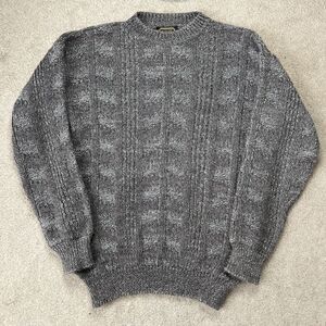 Collezione Zenio Mens Sweater XL Brown Wool Textured Grandpa Cosby Uruguay Vtg